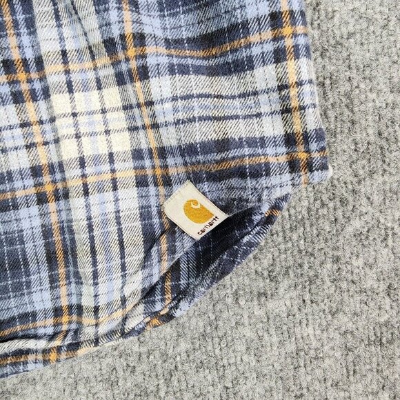 Carhartt‎ Button Down Shirt Multicolor 2XL Men Work Plaid Trumbull Relaxed Fit - Picture 2 of 10